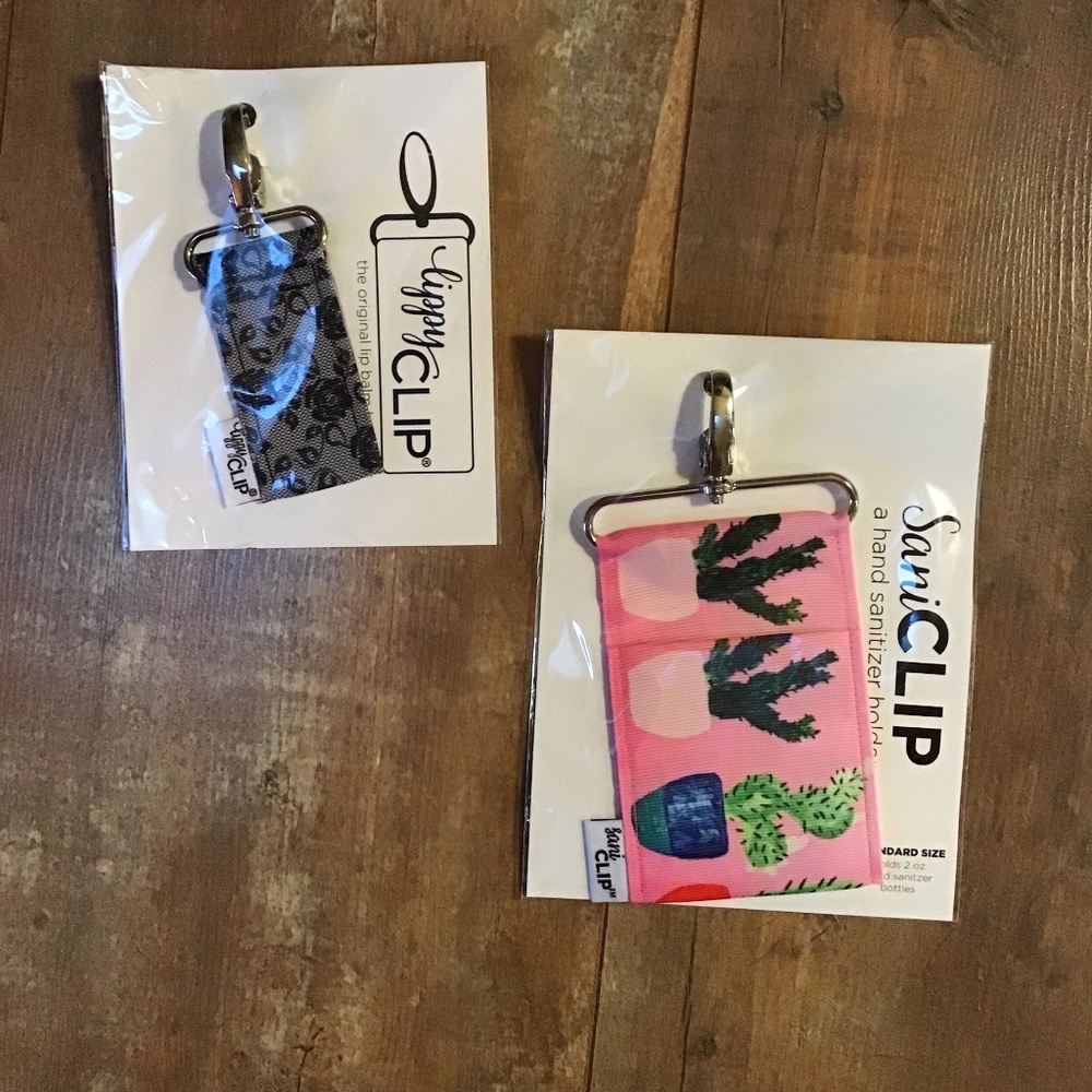 Lippyclip Lip Balm and SaniClip Hand Sanitizer Clips